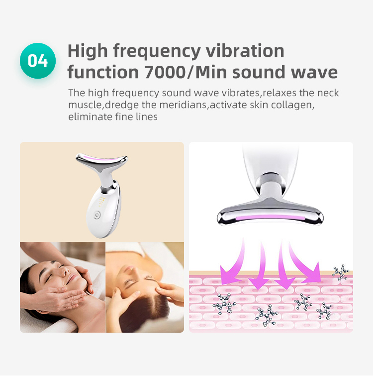 7 Color Light Based Facial and Neck Massager – Face Massager Tool for Skin Care at Home - Image 4
