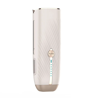 Laser hair removal device with sapphire ice cooling